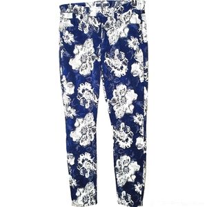 6) 7FAMK Floral Pattern Embroidered Sewn Pants Sz. 28